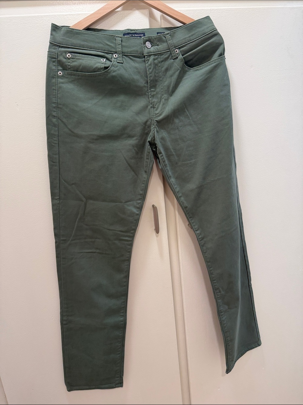 Lucky Brand Slim Fit Jeans in Olive Green